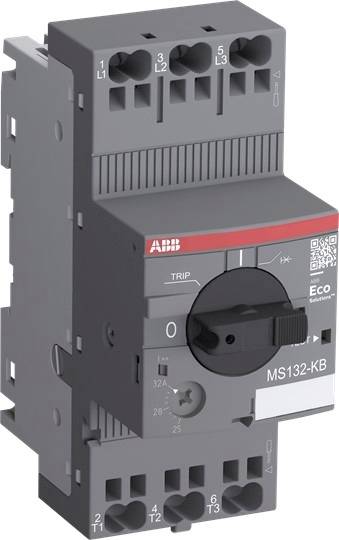 Wyłącznik silnikowy ABB MS132-0.63KB Zakres ustawienia (Prąd): 0.4 - 0.63 A Maksymalne napięcie przełączania: 400 V/AC (-0