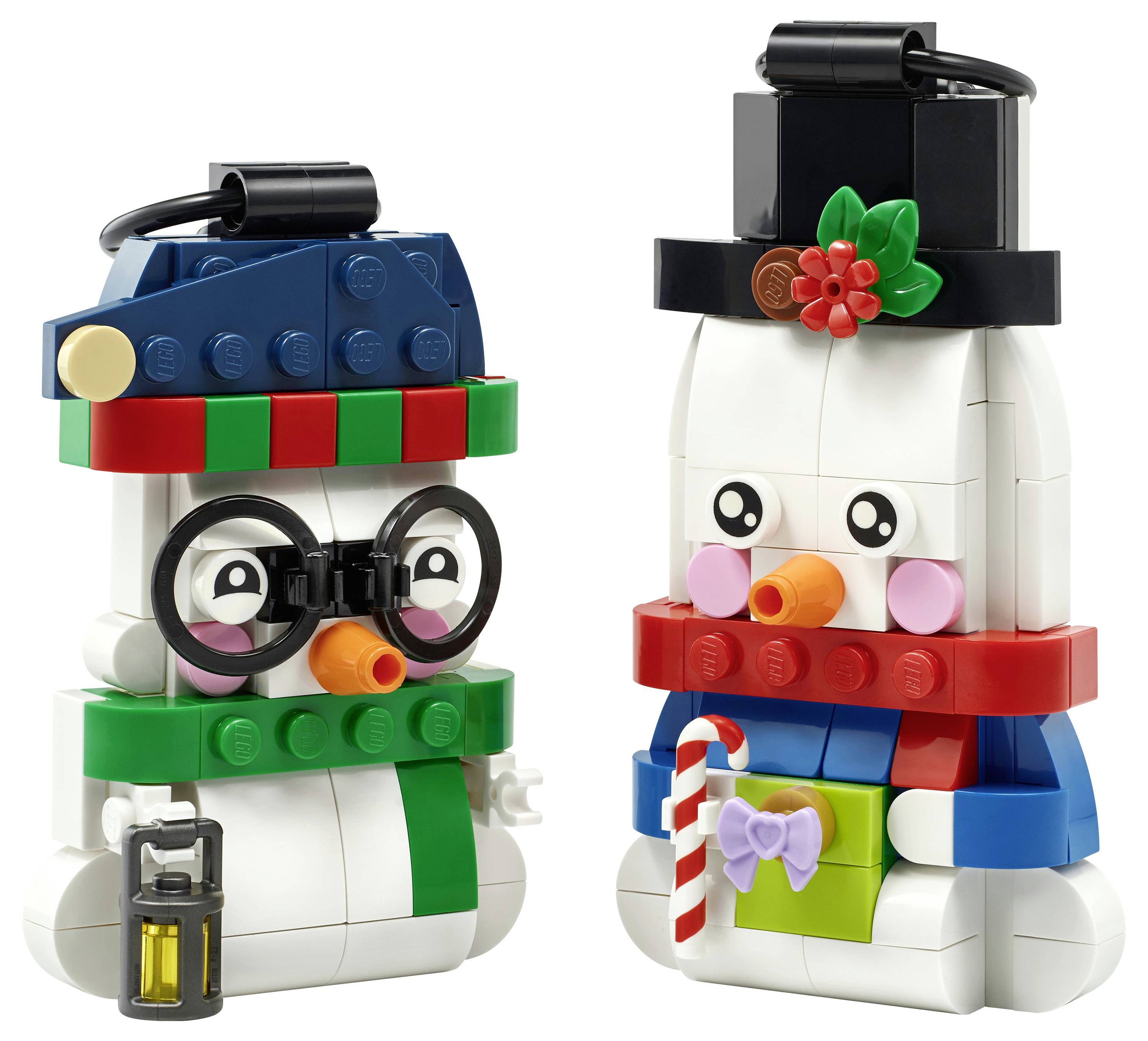 40812 LEGO® ICONS™ Декоративные снеговики; подвесные елочные украшения; конструктор для девочек и мальчиков от 6 лет.