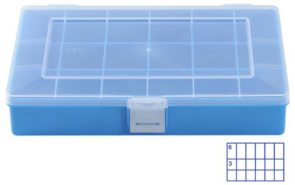 Hünersdorff 608300  Skrzynka do przechowywania PP-COMPACT zamknięta, nadaje się na żywność (S x W x G) 250 x 46 x 170 mm niebieski 1 szt.