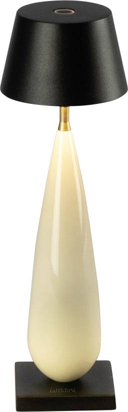 Konstsmide 7893-337 Tafellamp voor buiten Cr&egrave;me-wit, Keramiek, Zwart