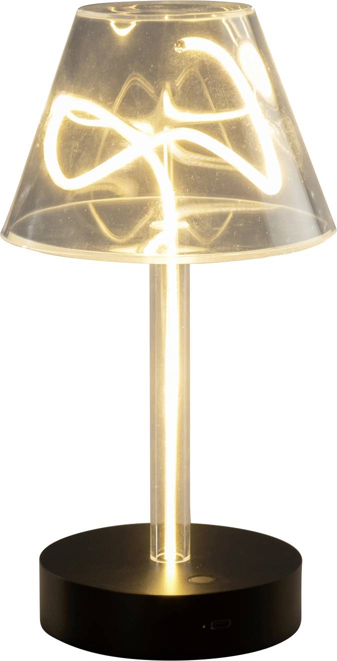 Konstsmide 7897-001 Tafellamp voor buiten Zwart, Transparant