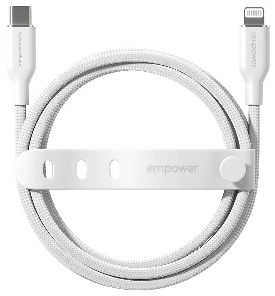 PanzerGlass Kabel do ładowania USB USB-C®, Złącze męskie Lightning 1.2 m biały EM41725-3