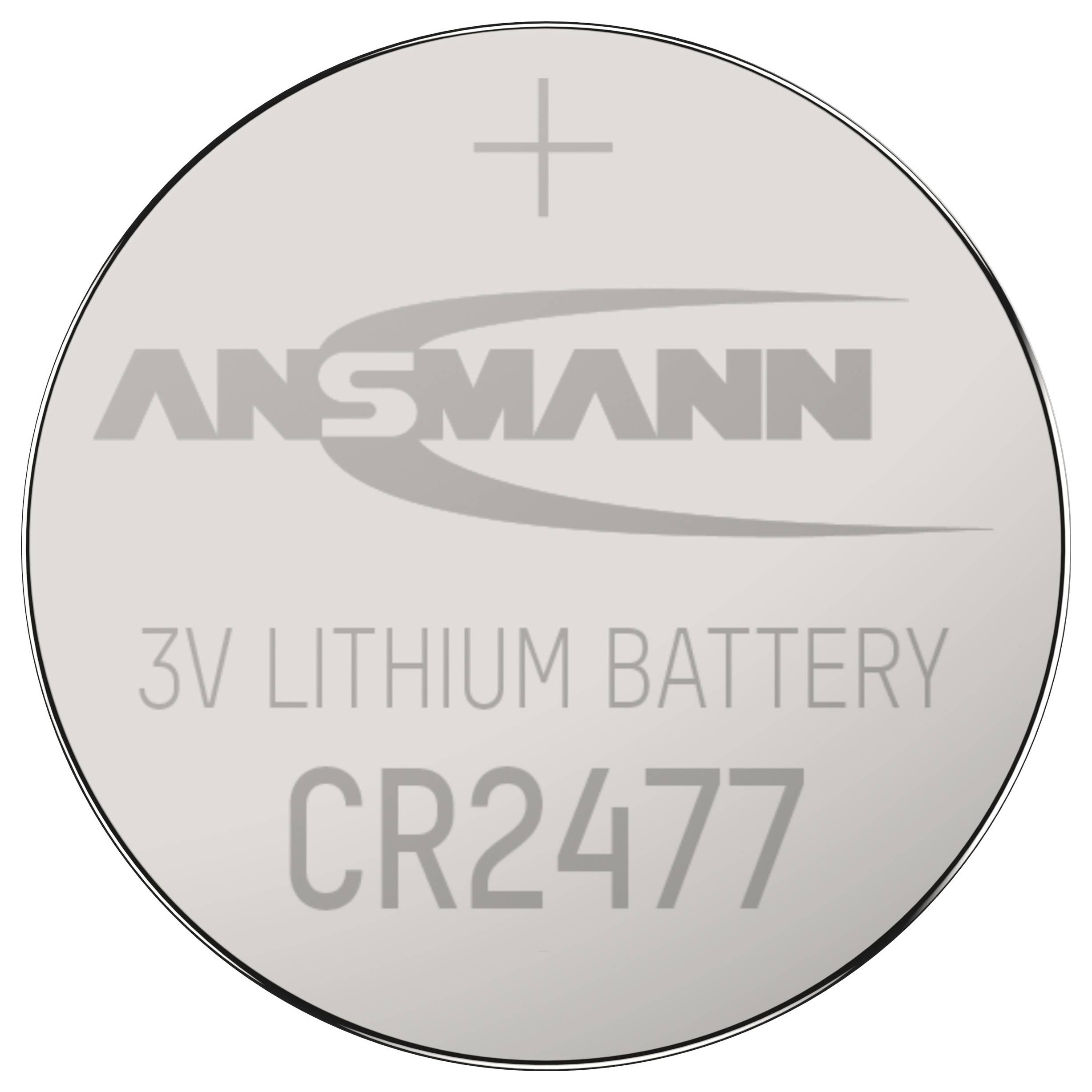 Кнопочная батарейка CR 2477 Ansmann 3 В, 1 шт., литиевая, 1000 мАч.