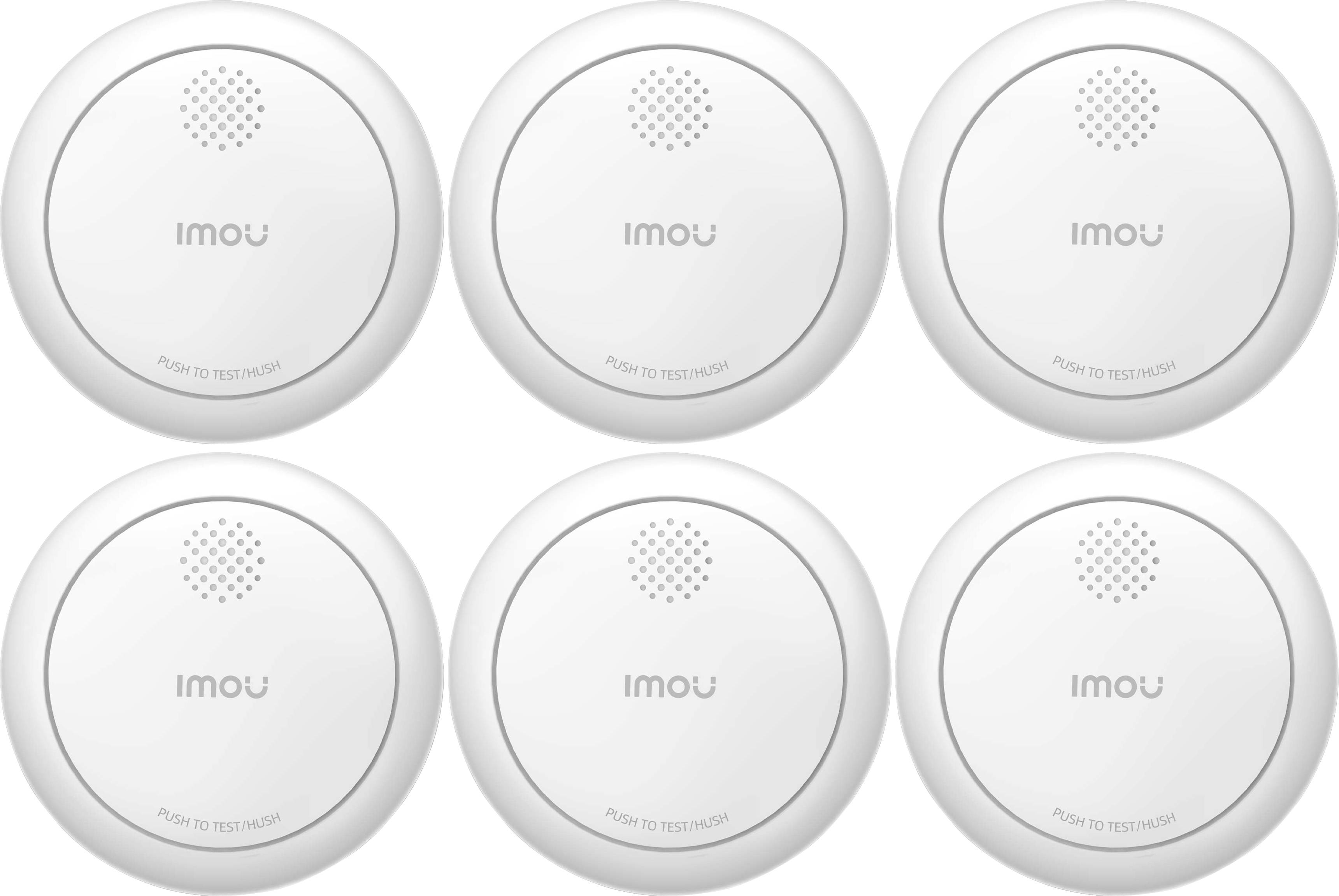 IMOU ZSM1Kit-EU-6-M Комплект із 6 датчиків диму, включаючи 5-річну батарею (Ø x В) 86 мм x 34,5 мм
