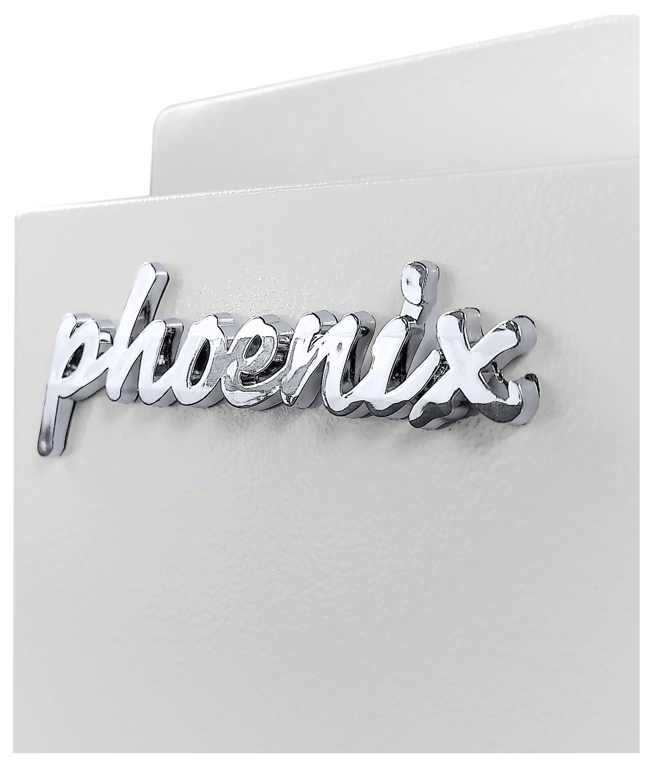 Logo Chrome "phoenix" na jasnosiwym panelu z drugim panelem za nim.