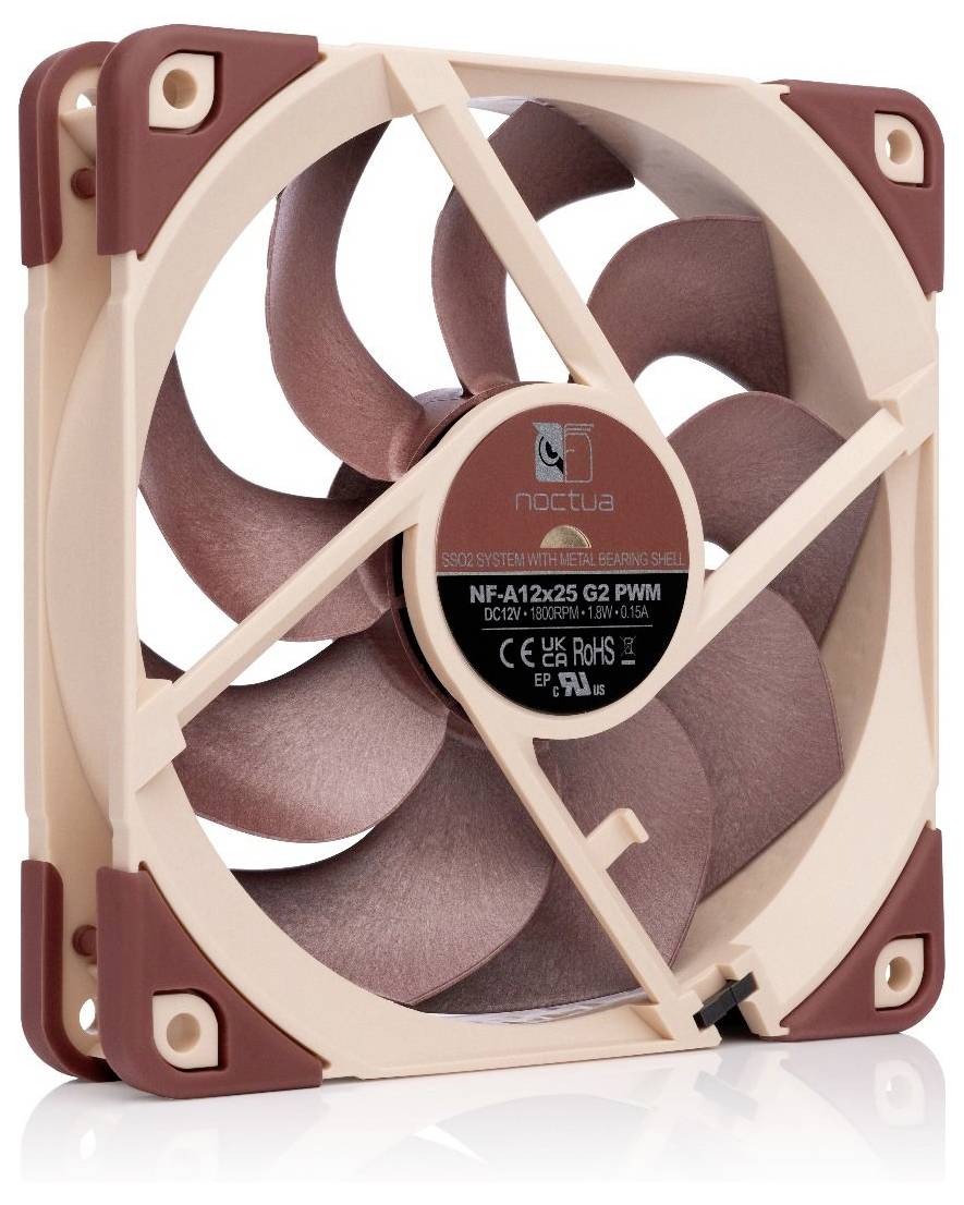 Noctua PC-Gehäuselüfter Noctua NF-A12x25 G2 PWM Ventilateur pour PC beige (l x H x P) 120 x 120 x 25 mm — Photo 2 sur 2