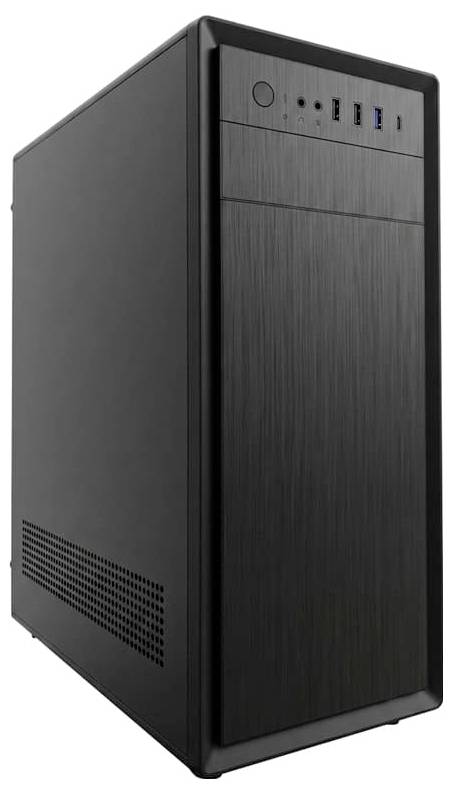 Tour midi LC Power LC-Power Geh Midi-7042B  Black Boîtier PC  noir avec fentes de ventilation