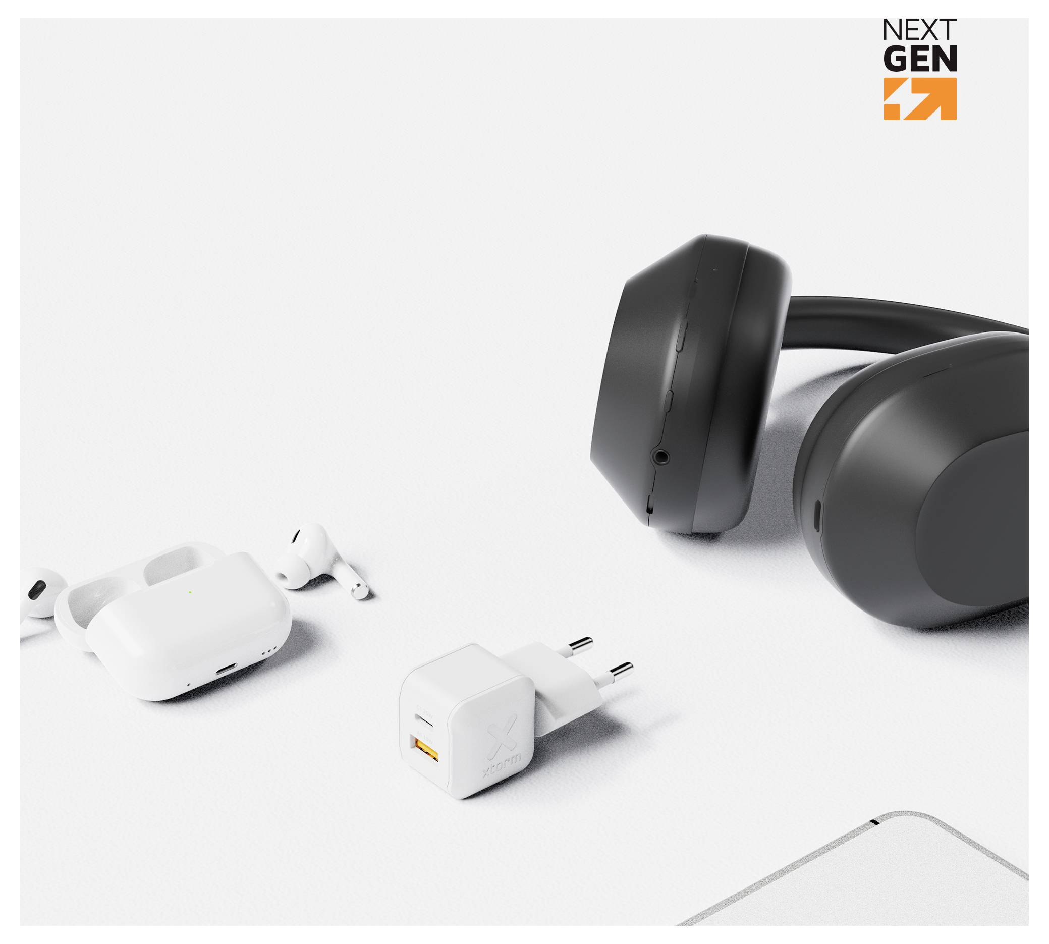 Зарядное устройство XTORM NextGen GaN3 Ultra USB 25 Вт с быстрой зарядкой 3.0, белое, GaN