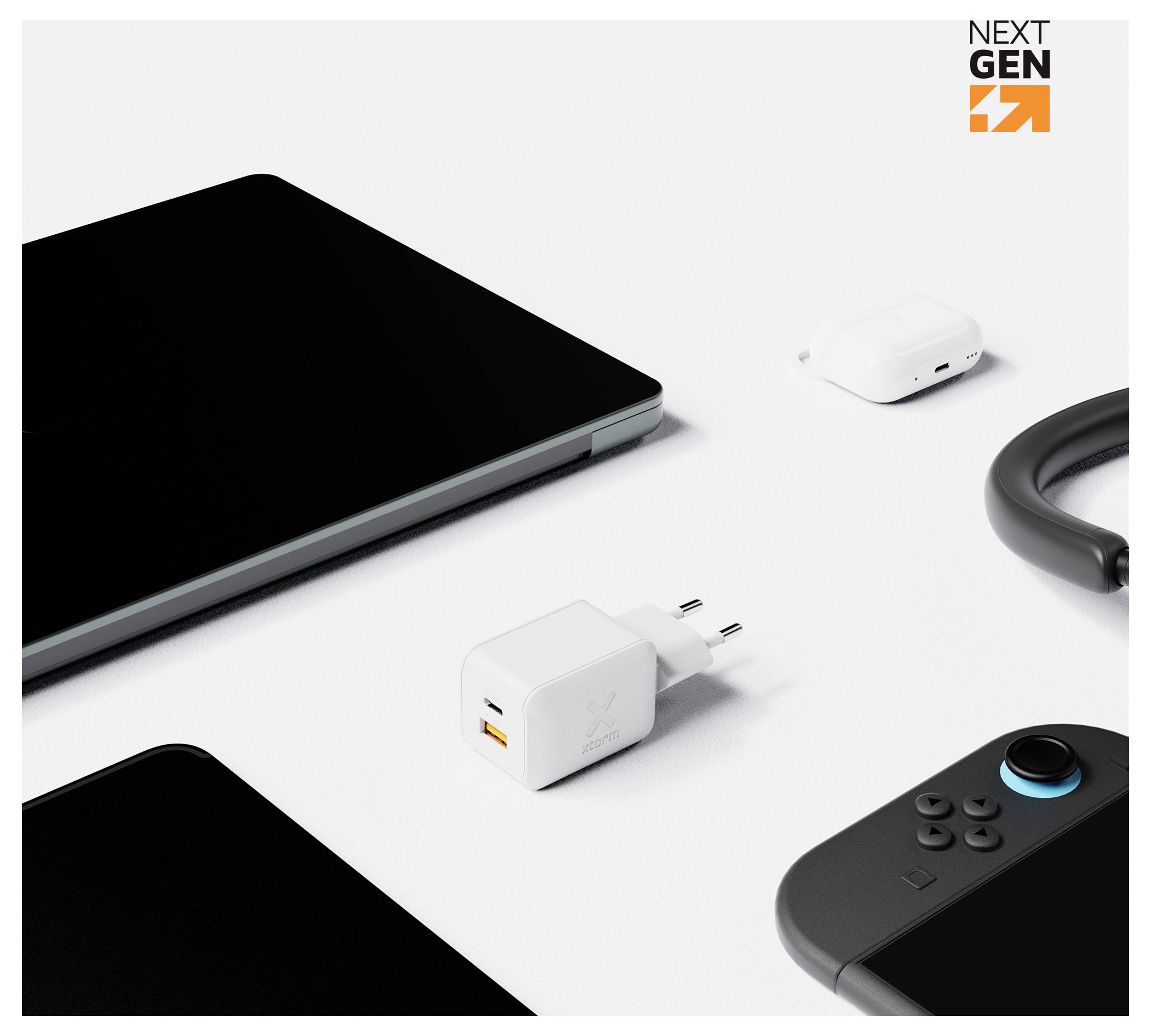 Зарядное устройство XTORM NextGen GaN3 Ultra USB 70 Вт с быстрой зарядкой 3.0, белое, GaN
