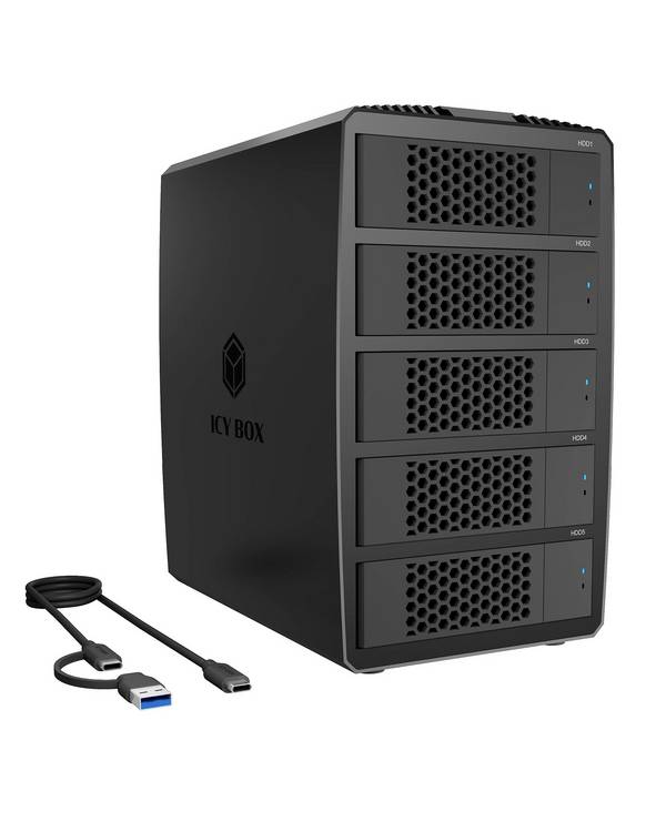 ICY BOX IB-RD3705-CU3 Obudowa dysków SATA USB Host, USB-C®  SATA III, SATA 6 Gb/s  61195