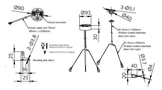Philips 8720169752498 RC159Z Suspension set SME-4 WH Zestaw wiszący 1 szt.-2