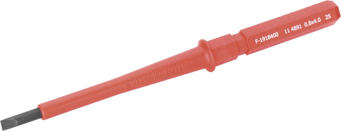 Cimco VDE SL 4,0 x 0,8 pour électricien, universel vis à fente Lame interchangeable 4 mm 80 mm
