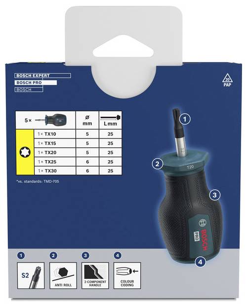 Zestaw wkrętaków Bosch Professional 1600A039PU 1600A039PU-2