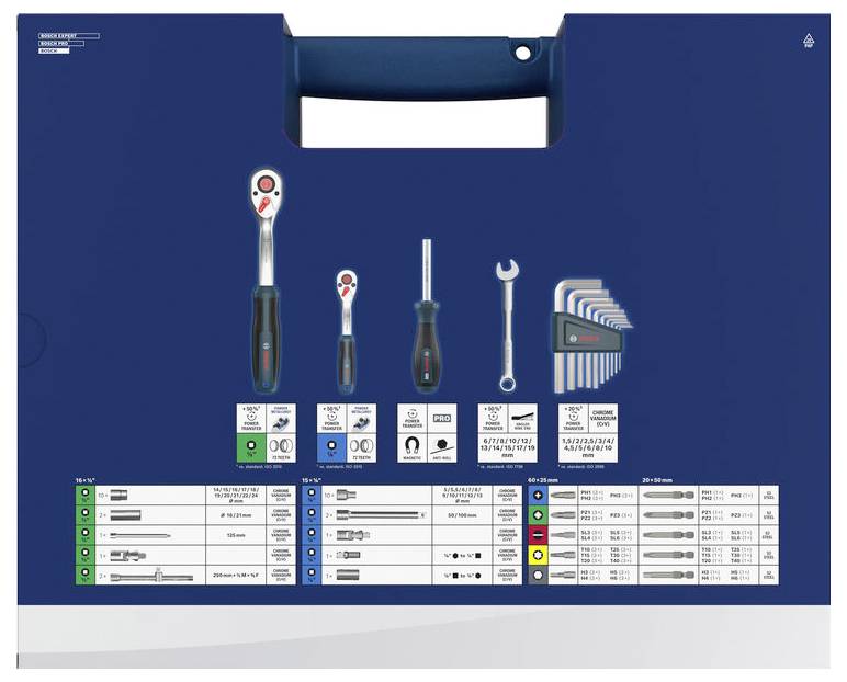 Bosch Professional 1600A03AL1 1600A03AL1 Zestaw narzędzi 134 szt.-3