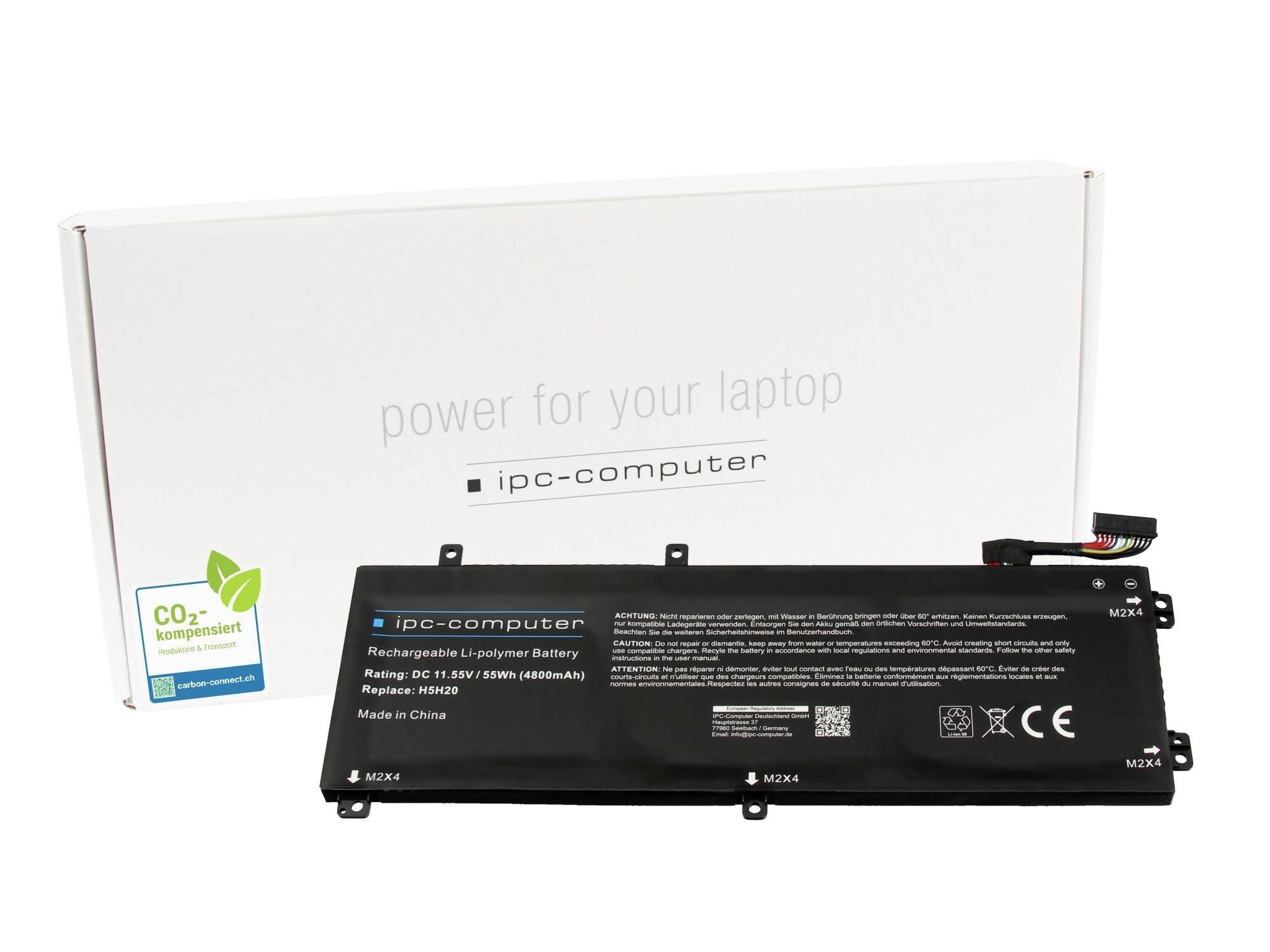 ipc-computer Batterie dordinateur portable Akku H5H20 REPLACE 11.55 V 4800 mAh IPC-Computer