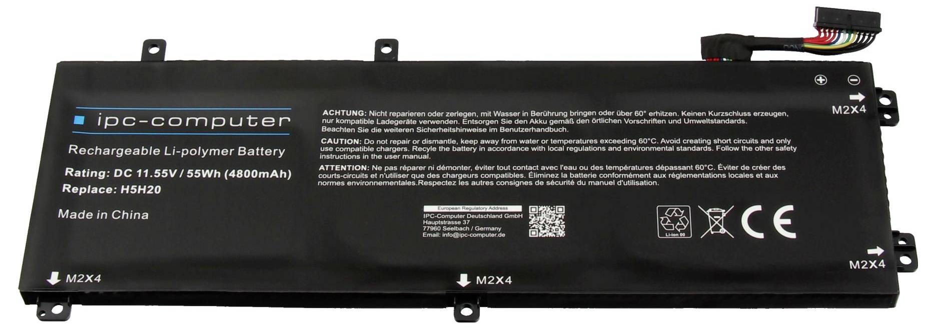 ipc-computer Batterie dordinateur portable Akku H5H20 REPLACE 11.55 V 4800 mAh IPC-Computer — Photo 3 sur 3