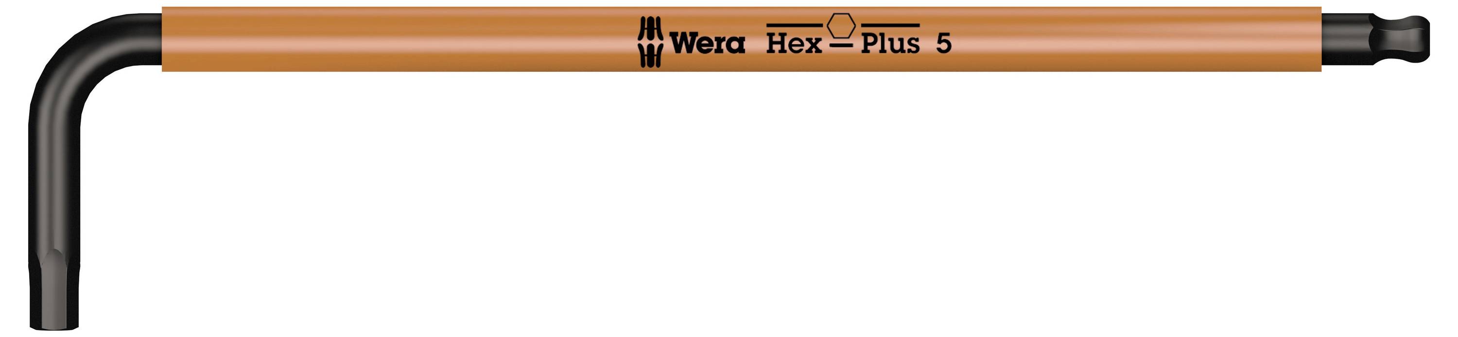 Wera Hex-Plus TORX® Set 1 wewnętrzny sześciokąt Zestaw kluczy trzpieniowych 1.5 mm, 2 mm, 2.5 mm, 3 mm, 4 mm, 5 mm, 6 mm-5