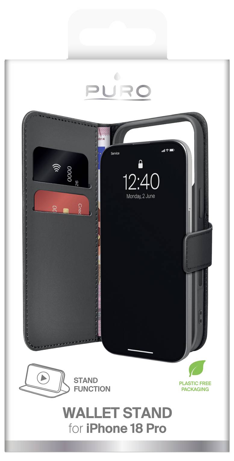 sbs mobile Wallet Stand Futerał booklet Apple iPhone 18 Pro, iPhone 17 Pro czarny PUIPC18P63BOOKC8BLK-1