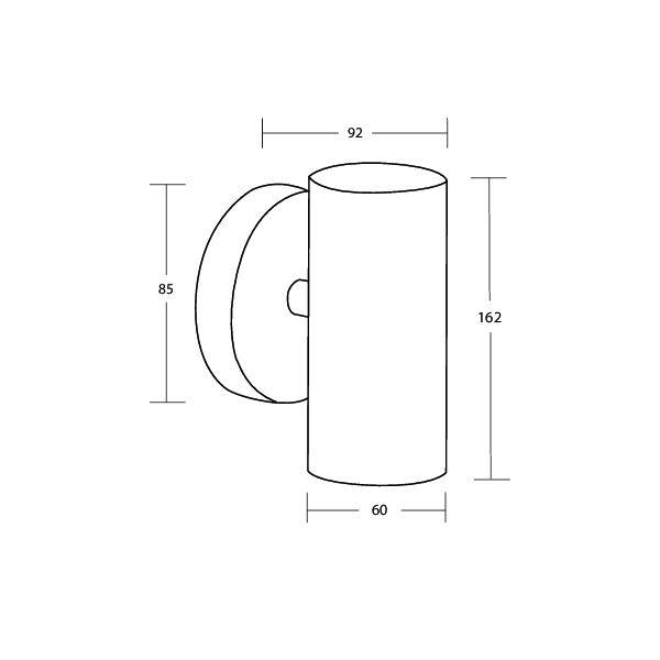 Lampa ścienna LED Brumberg 65353100 16 W IP44 (Front)-3