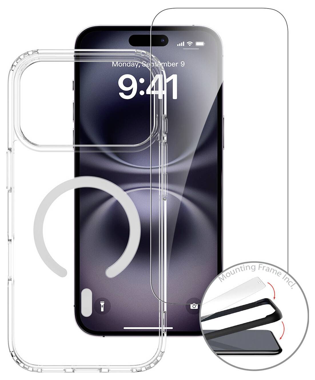 4Smarts 360° Premium Protection Zestaw pokrywa + szkło ochronne Apple iPhone 18 Pro Max, iPhone 17 Pro Max przeźroczysty-6