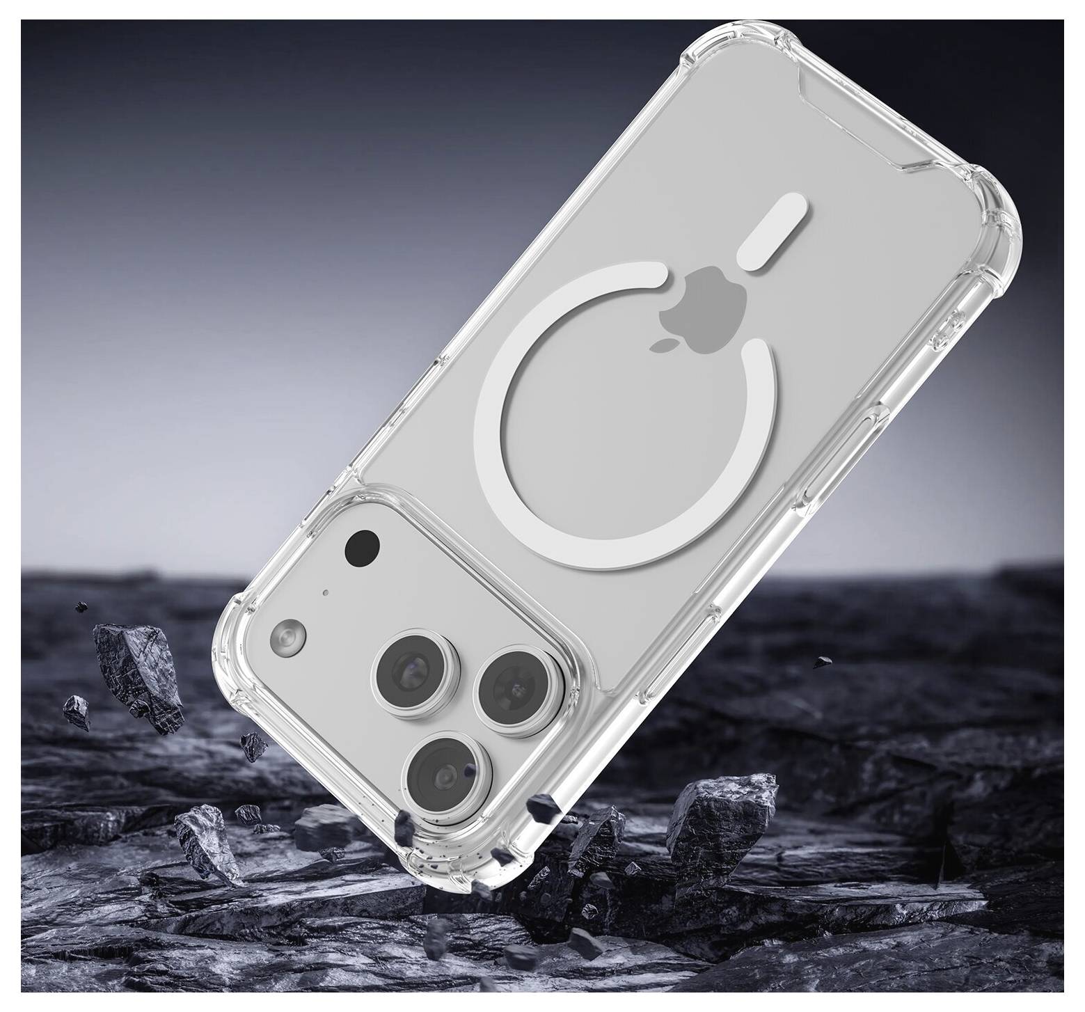 4Smarts Hybrid Case Ibiza Futerał backcase Apple iPhone 18 Pro, iPhone 17 Pro przeźroczysty Ładowarka indukcyjna 541911-7