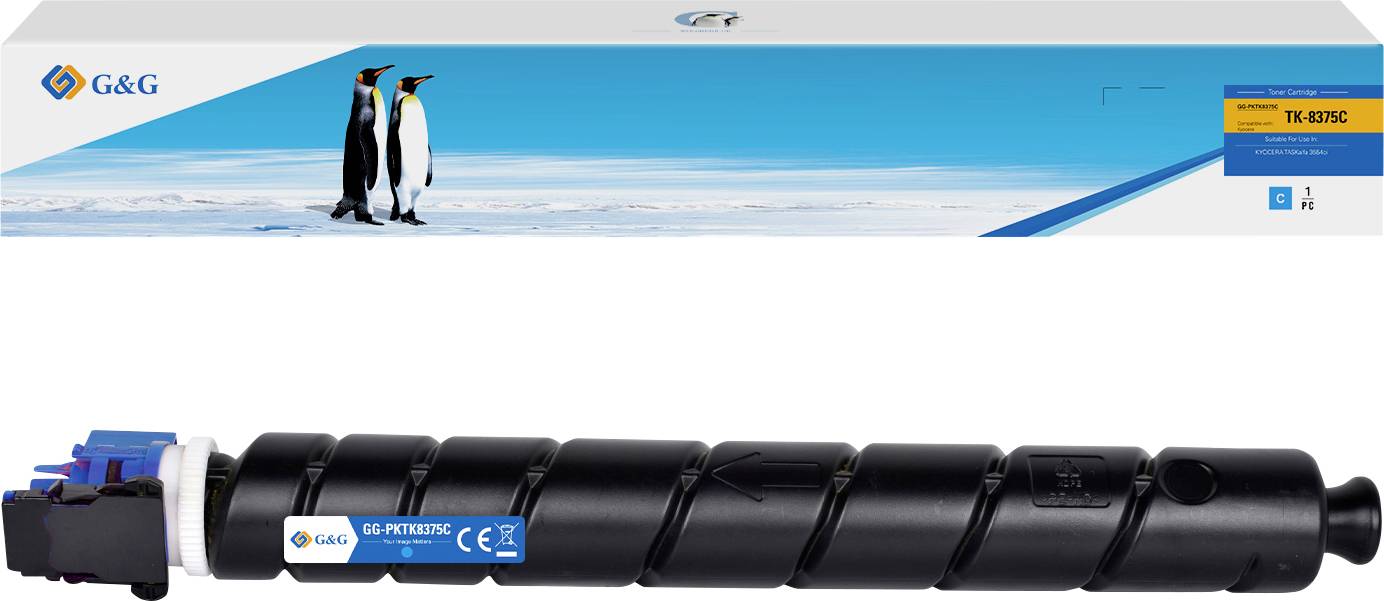 G&G Toner vervangt  Kyocera TK-8375C Compatibel  Cyaan 20000 bladzijden  GG-PKTK8375C