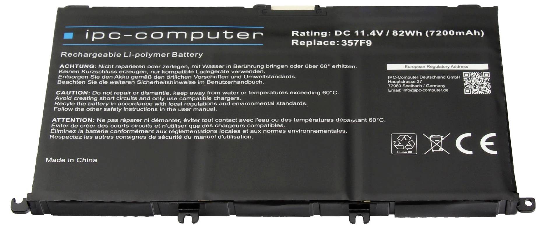 ipc-computer Batterie dordinateur portable Akku 357F9-H PRELACE 11.40 V 7200 mAh IPC-Computer — Photo 3 sur 3