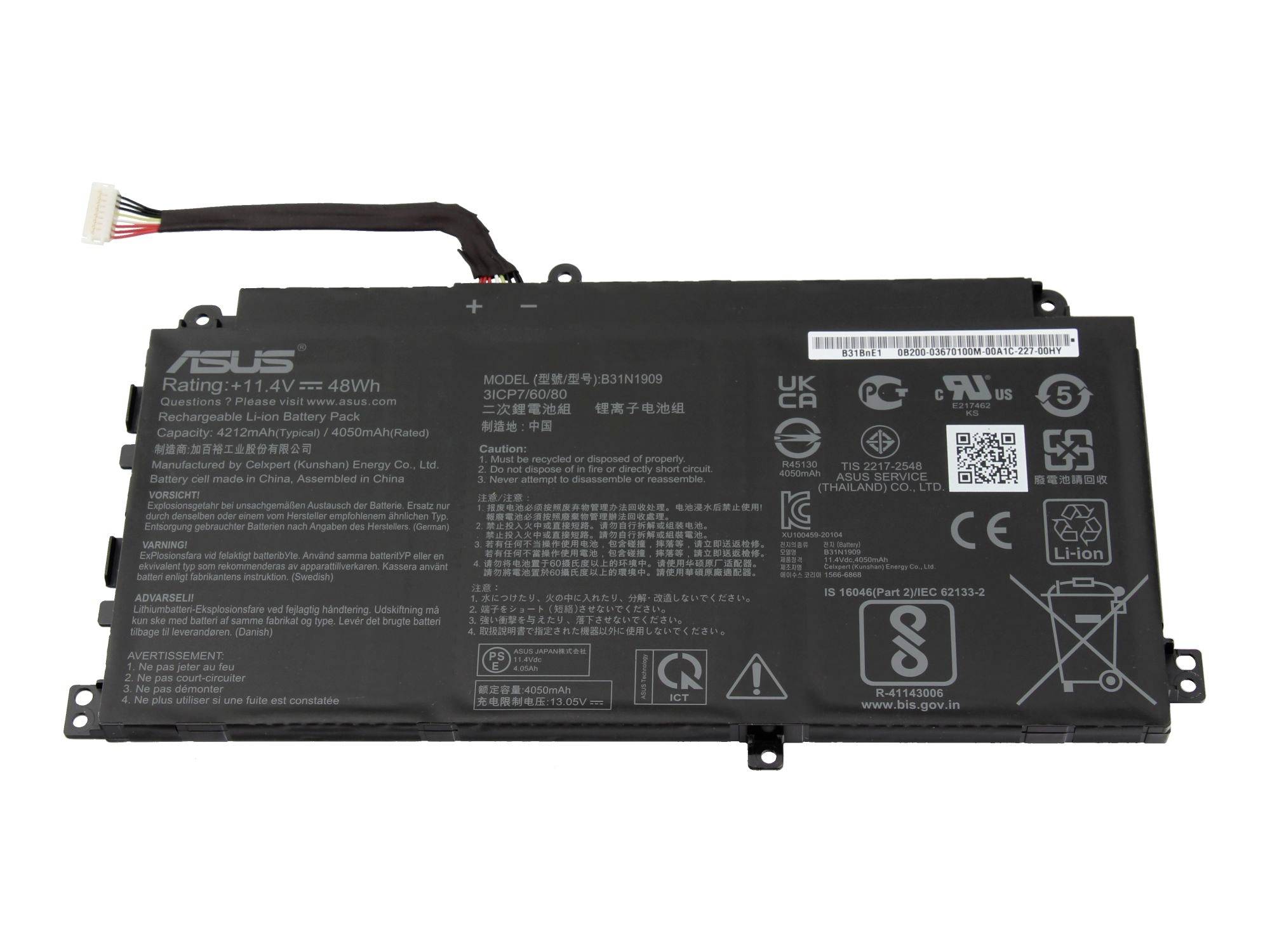 Asus Batterie dordinateur portable Akku 0B200-03670000 11.40 V 4212 mAh Asus