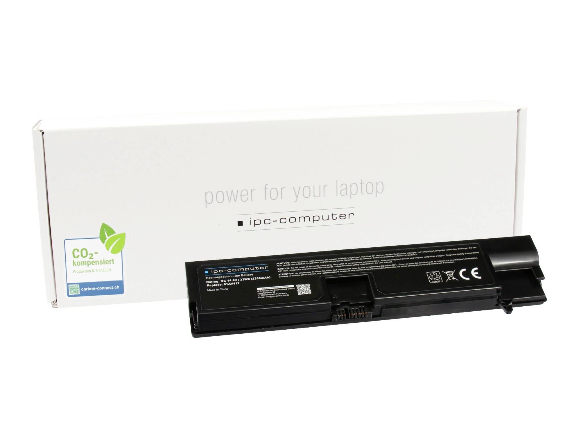 ipc-computer Batterie dordinateur portable Akku 01AV417 Replace 14.40 V 2200 mAh IPC-Computer