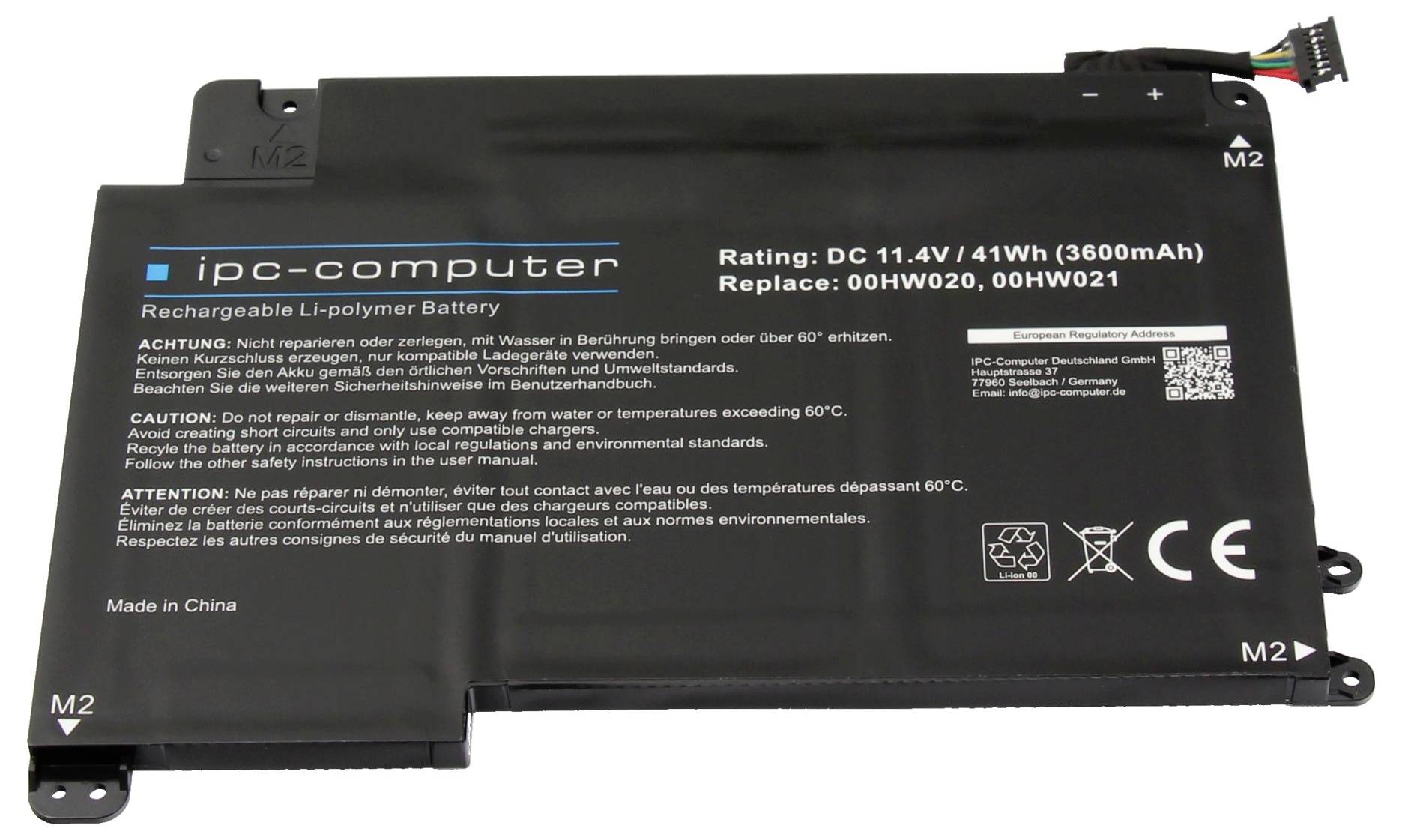 ipc-computer Batterie dordinateur portable Akku LE G400S-68-4S1P 11.40 V 3600 mAh IPC-Computer — Photo 3 sur 3