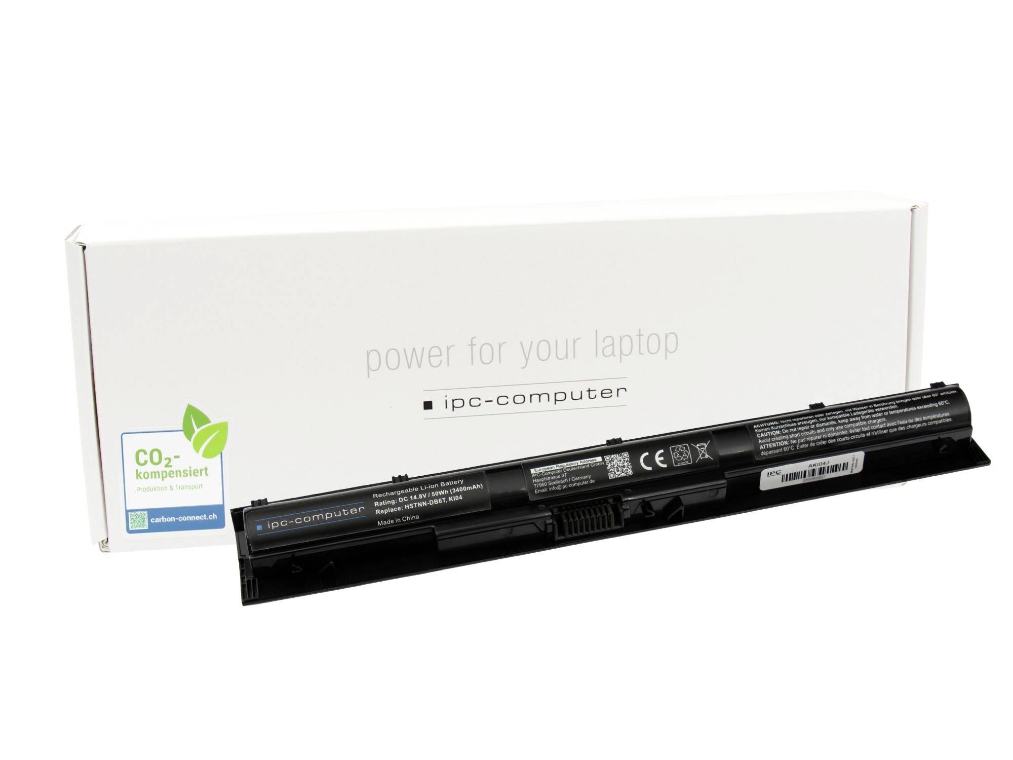 ipc-computer Batterie dordinateur portable Akku KI04 3400mAh REPLACE 14.80 V 3400 mAh IPC-Computer