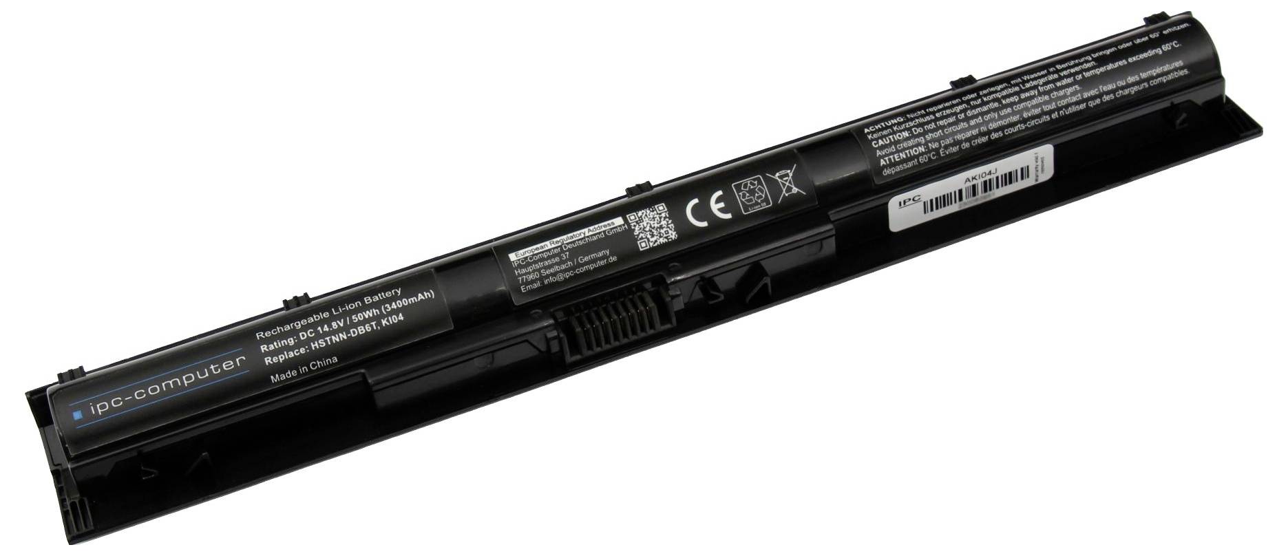 ipc-computer Batterie dordinateur portable Akku KI04 3400mAh REPLACE 14.80 V 3400 mAh IPC-Computer — Photo 3 sur 3