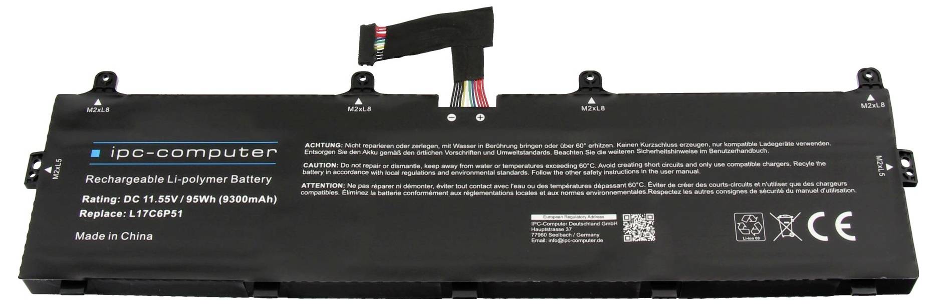 ipc-computer Batterie dordinateur portable Akku 01AV497 REPALCE 11.55 V 9300 mAh IPC-Computer — Photo 3 sur 3