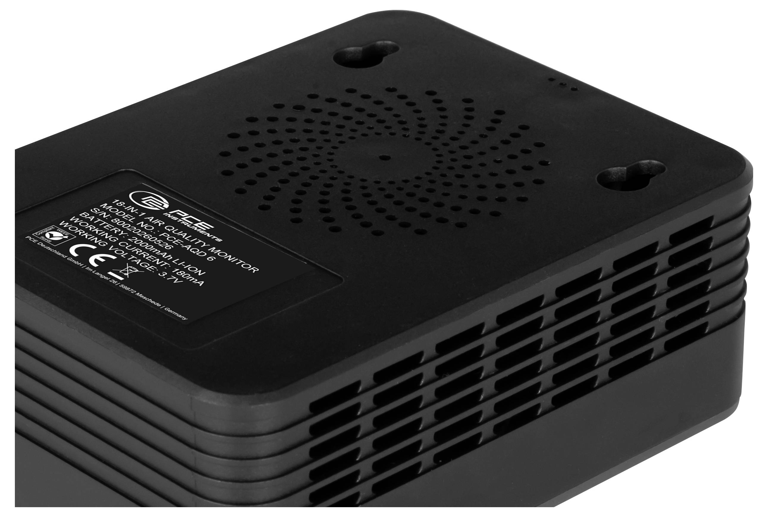 Miernik jakości powietrza PCE Instruments PCE-AQD 6 CO2, formaldehyd, cząsteczki powietrza, VOC, CO, Benzol, temperatura-2