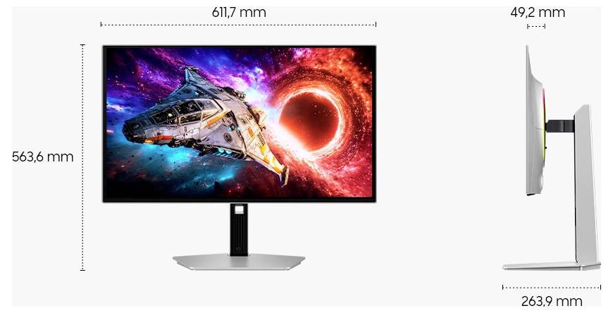 Samsung ViewFinity G80SH Slim-Bit (4 mm) EEK G (A - G) 68.6 cm (27 cal) 3840 x 2160 px 16:9 0.03 ms OLED-19