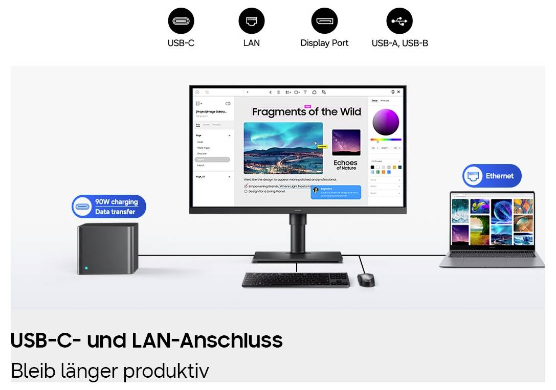 Samsung Odyssey G5 Slim-Bit (4 mm) EEK F (A - G) 68.6 cm (27 cal) 2560 x 1440 px 16:9 5 ms OLED-4