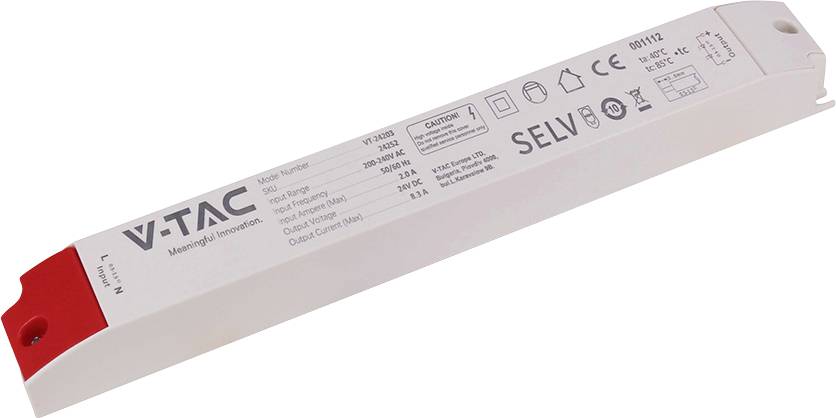 V-TAC VT-24203 Sterownik LED 200 W 8.33 A 24 V 1 szt.