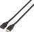 Czarny kabel HDMI z wtyczką męską i żeńską.