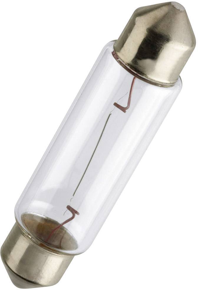 Żarówka w kształcie cylindra z metalowymi nasadkami na obu końcach; służy jako część zamienna do urządzeń elektronicznych.