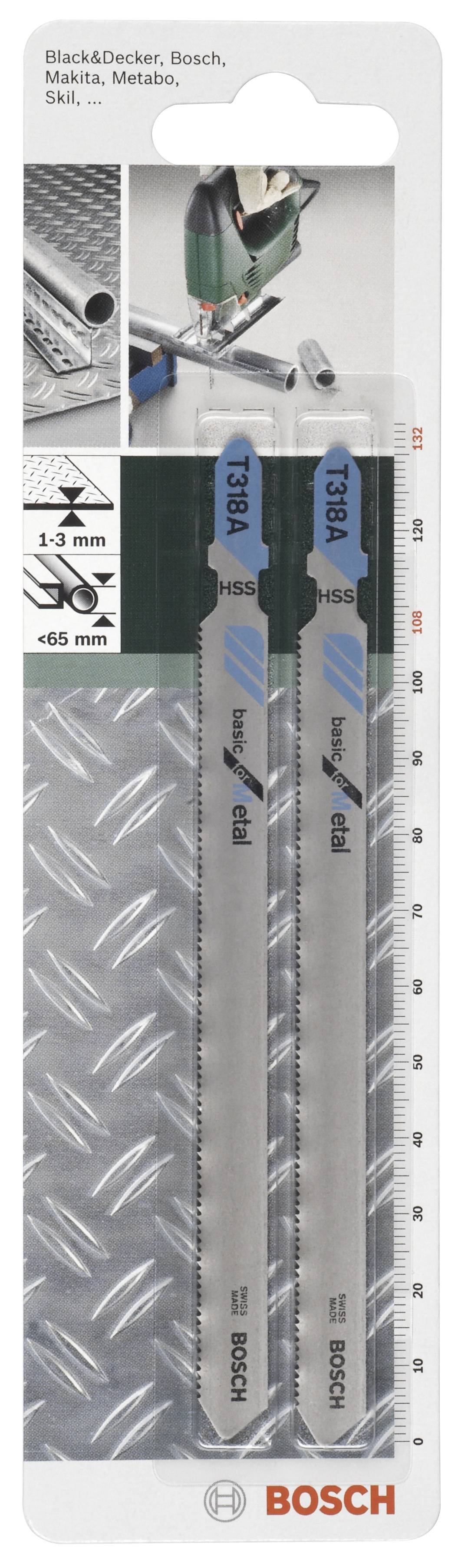 Лезо для лобзика HSS, T 318 A Bosch Accessories 2609256732 2 шт.