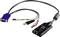 Kabel do przełącznika KVM z gniazdami VGA, USB i audio, umożliwiające podłączenie i przełączanie między wieloma komputerami.
