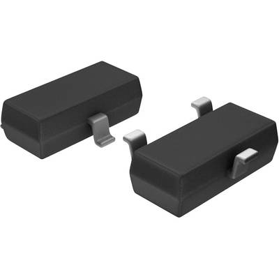 Dwa czarne elementy elektroniczne w kształcie prostokąta z metalowymi stykami, prawdopodobnie diody SMD, na białym tle.