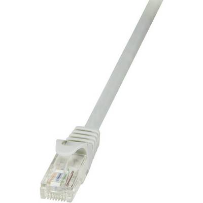 Biały kabel Ethernet z wtyczką RJ-45.