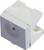 Biała plastikowa złączka o kształcie prostokątnym z centralnym gniazdem, przeznaczona do zastosowań elektrycznych lub elektronicznych.