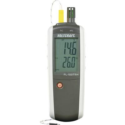 Termohigrometr VOLTCRAFT PL-100TRH, 0 do 100 %, -200 - +1372 °C, Kalibracja (ISO)