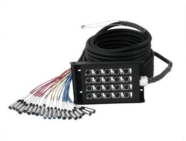 Omnitronic XLR/XLR Kabel wielordzeniowy 30 m Ilość wejść:16 x Ilość wyjść:4 x