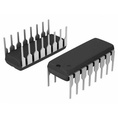 Dwa czarne chipy DIL z srebrnymi pinami są przedstawione, obrazując typowe komponenty w urządzeniach elektronicznych.