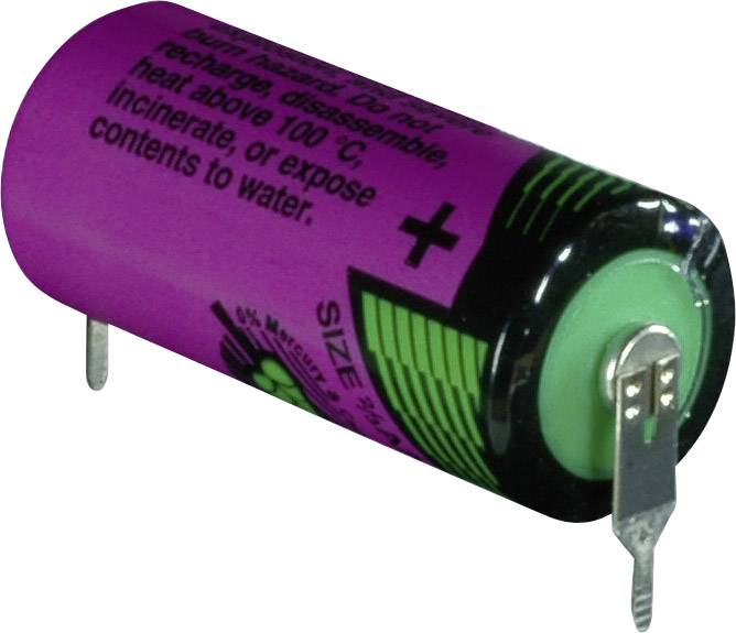 Батарейки 2/3 AA Tadiran Batteries SL 761 PR, 3,6 В, 1500 мАг, літієві, U-подібні контакти для паяння, 1 шт.