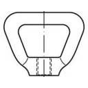 Rysunek techniczny symetrycznej formy butelki, przedstawiony za pomocą linii pionowych, poziomych oraz linii kreskowanych.
