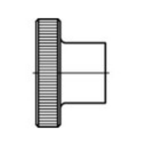Nakrętki radełkowane M10 TOOLCRAFT 107579 DIN 466 25 szt.
